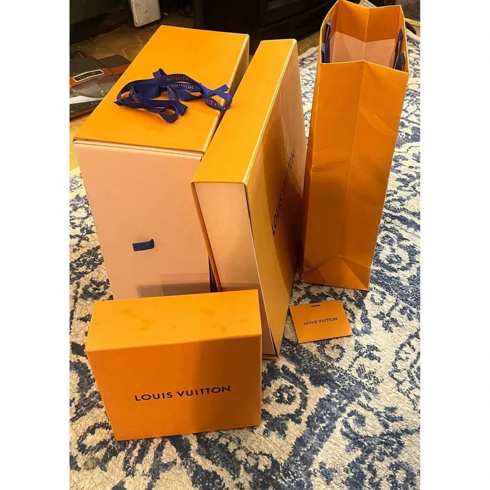 Louis Vuitton Authentic Empty Box Dust Bag Shopping Bag Ribbon Packaging Set